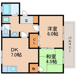 ヴェルクレール高関の物件間取画像